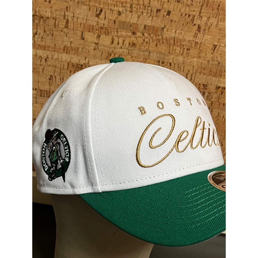 New Era Boston Celtics exclusive‎ NBA White Green 9FORTY Adjustable Hat Cap